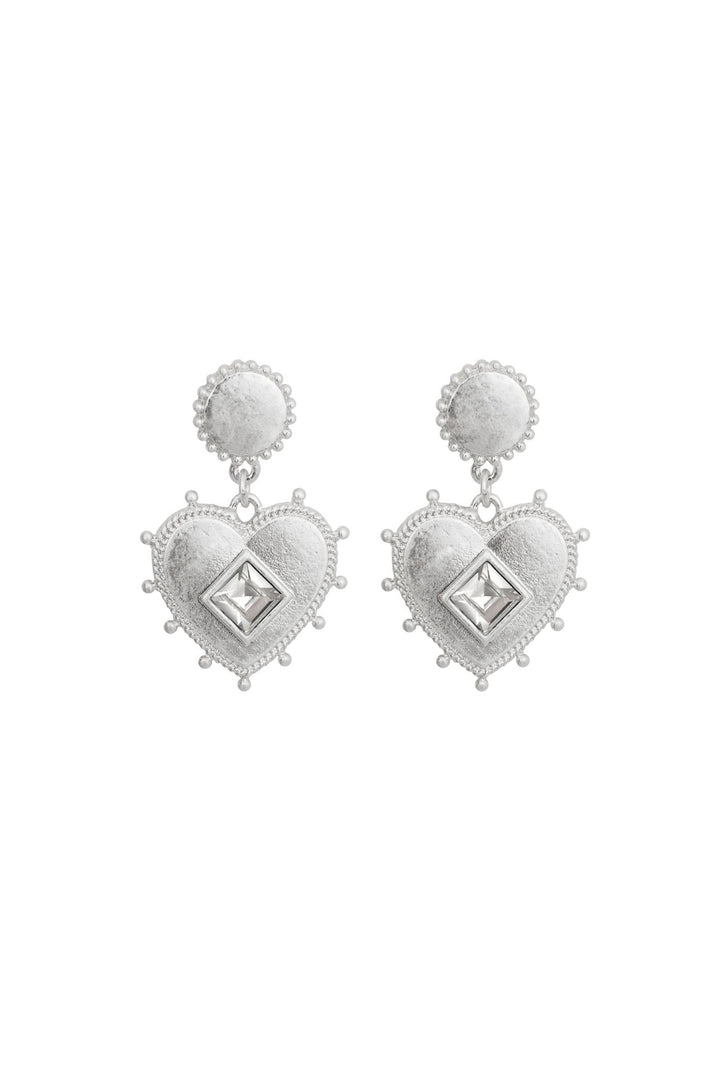Bibi Bijoux Silver Enchanted Hearts Earrings