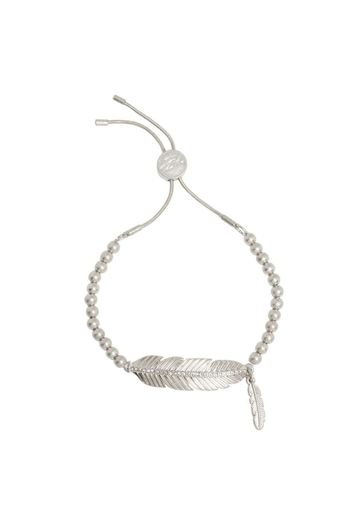 Bibi Bijoux Silver Pave Feather Bracelet