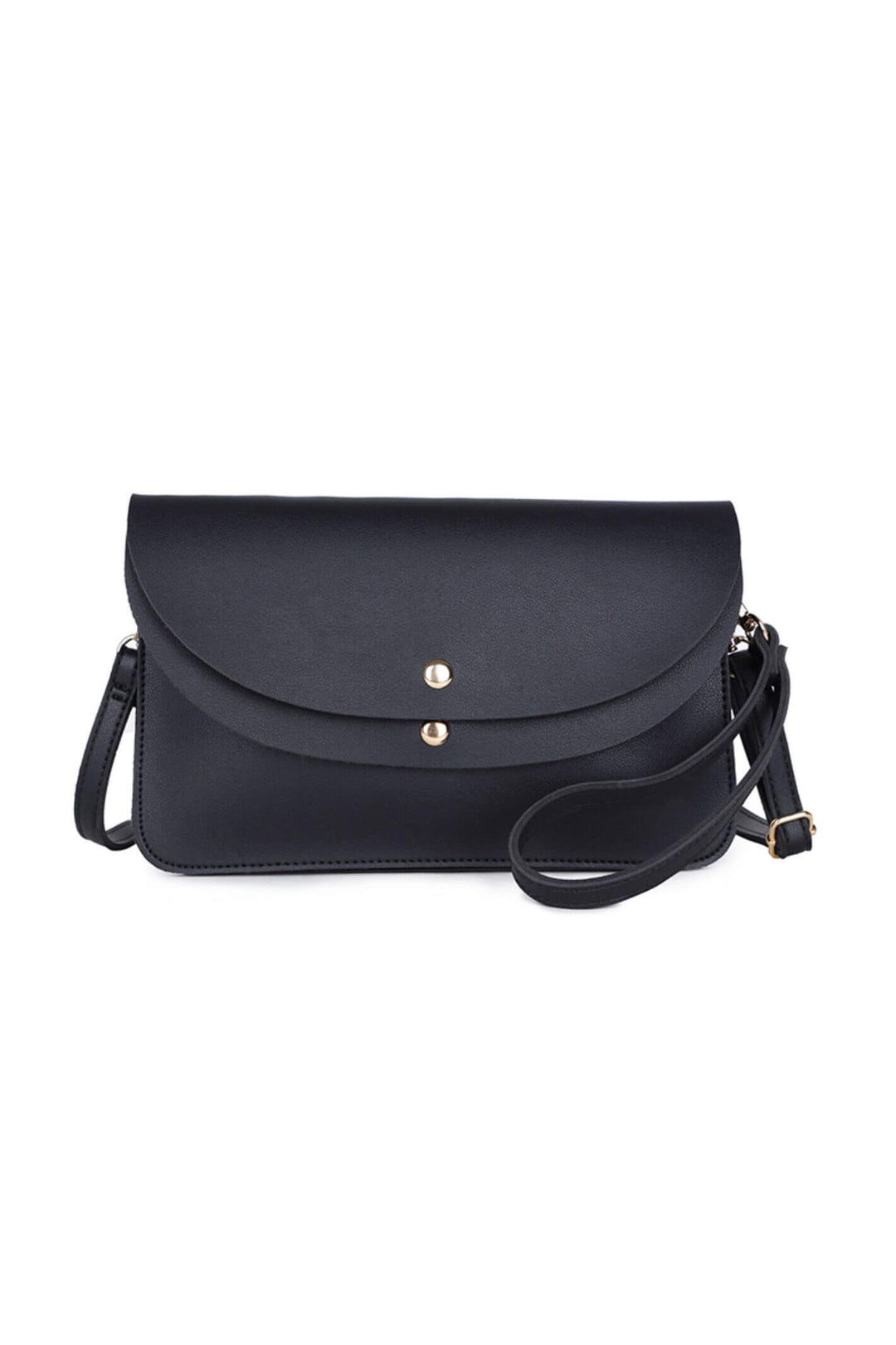 Black Envelope Style Clutch Bag