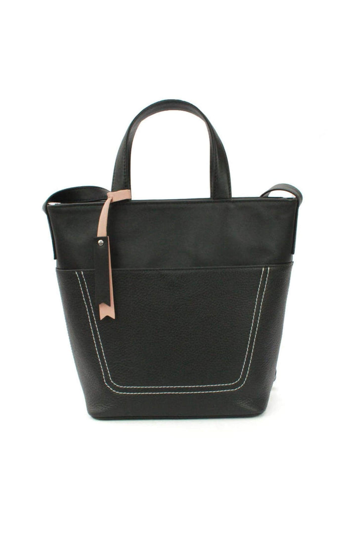 Black Leather Nadia Handbag