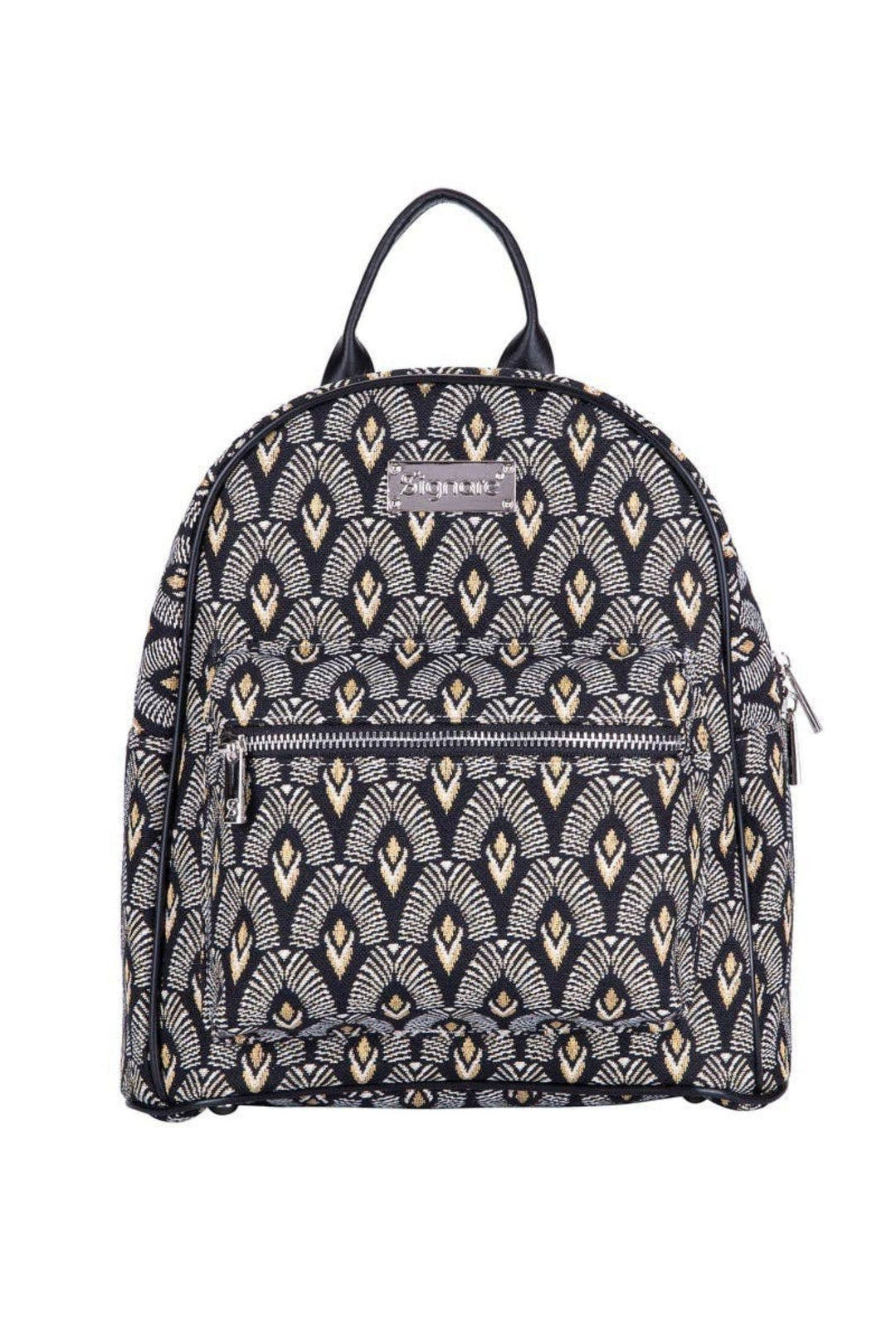 Black Metallic Art Deco Luxor Daypack