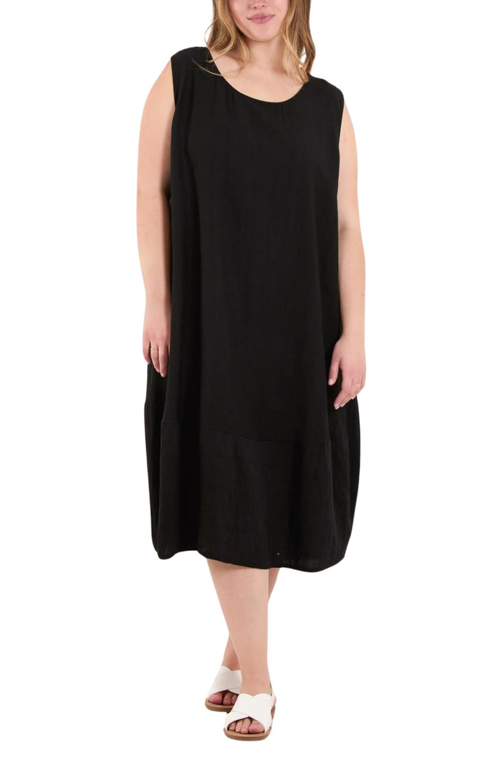 Black Sleeveless Cocoon Dress