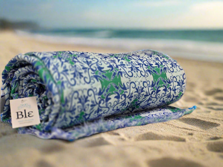 Ble Resort Collection Green Double Faced Beach Towel Blanket