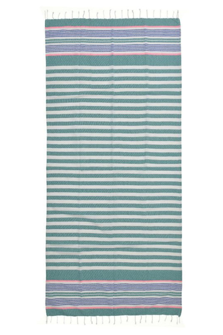 Ble Greek Resort Collection Mint Stripe Beach Towel Blanket - Experience Boutique
