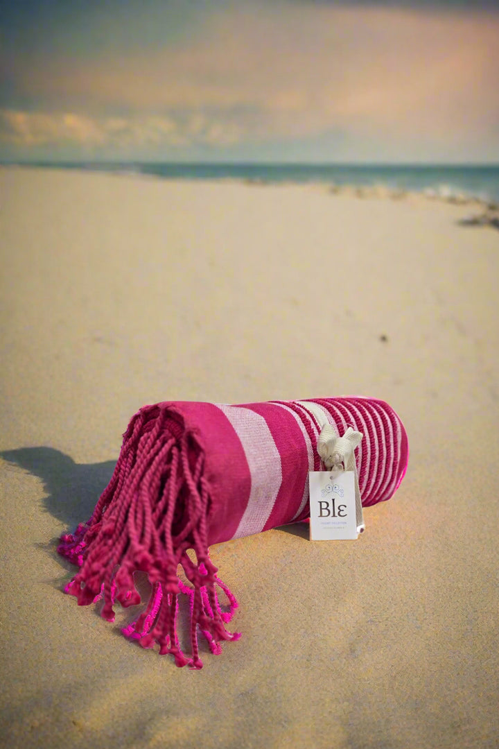 Ble Greek Resort Collection Pink Beach Towel Blanket