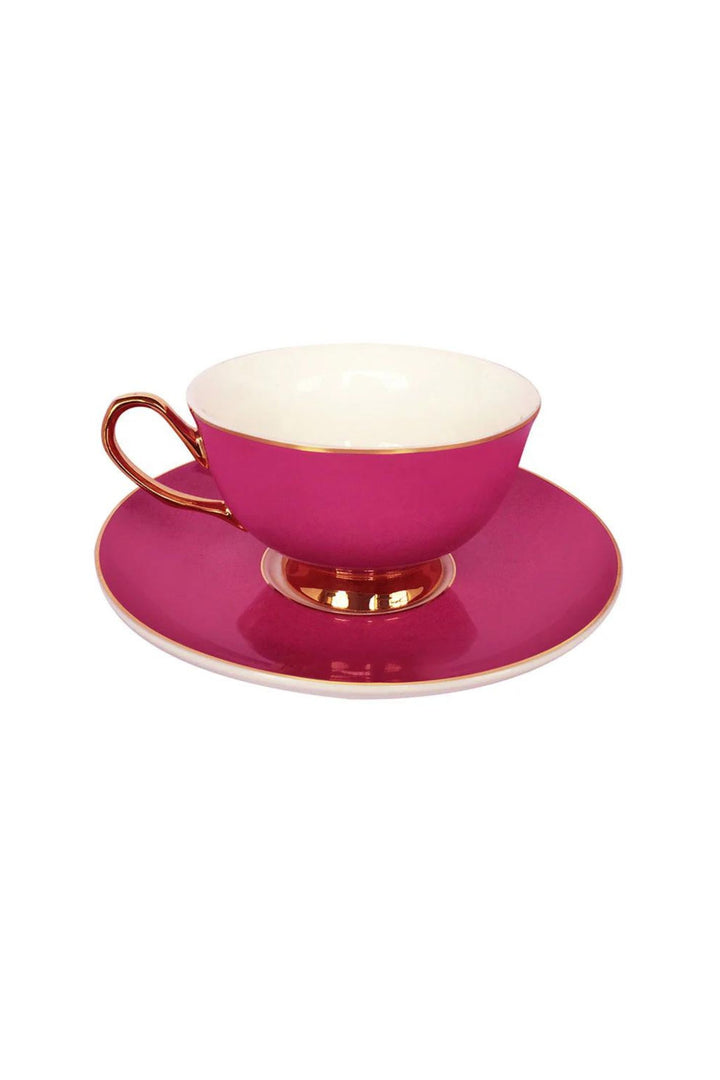 Bombay Duck Pink Picadilly Tea Cup & Saucer Set