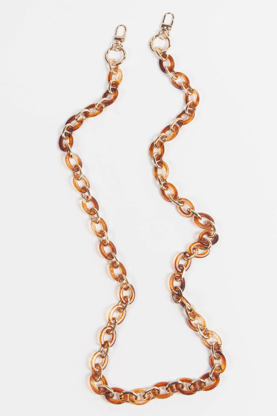 Brown Marbled Oval Link Acrylic Bag Strap