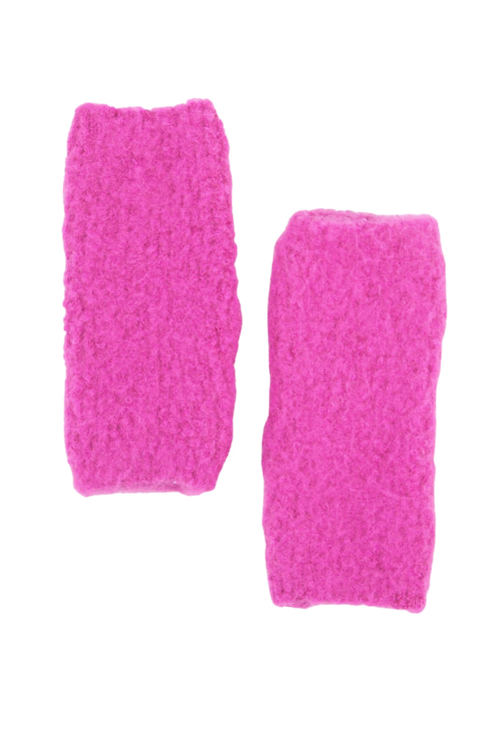 Bubblegum Pink Textured Wrist Warmers