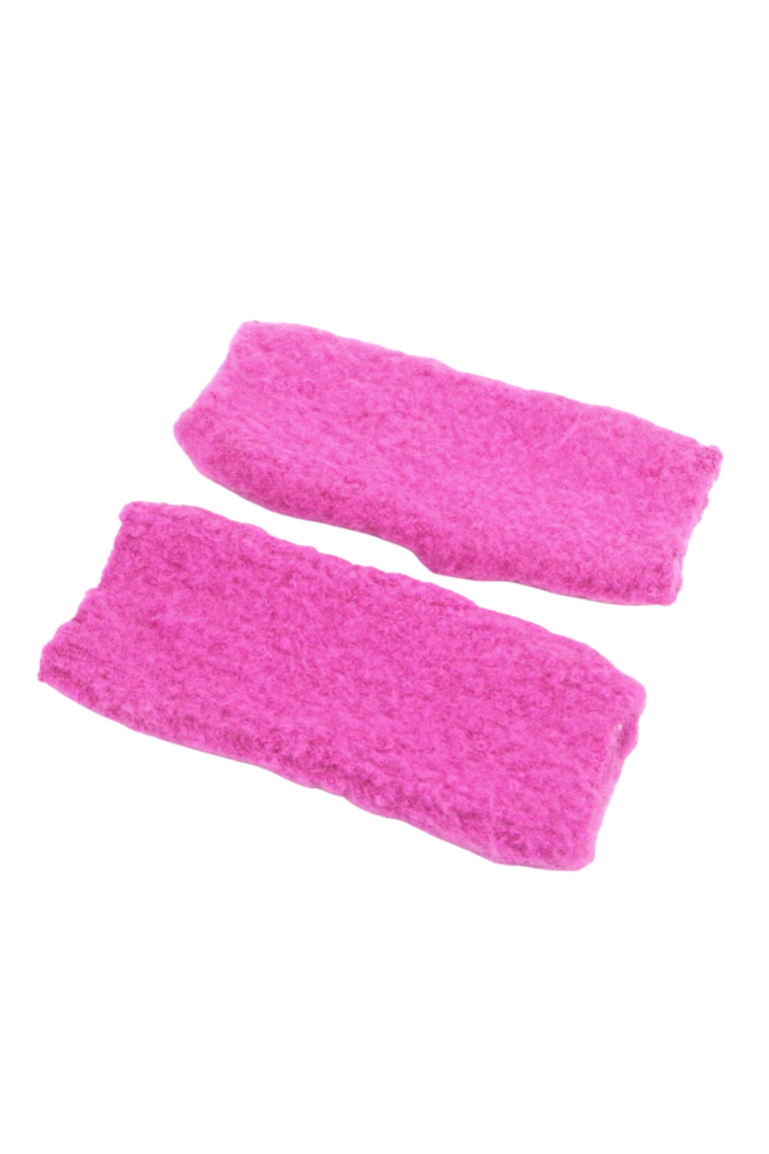 Bubblegum Pink Textured Wrist Warmers