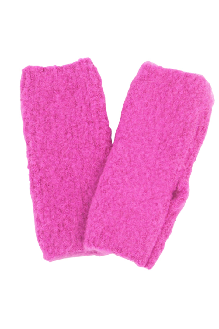 Bubblegum Pink Textured Wrist Warmers