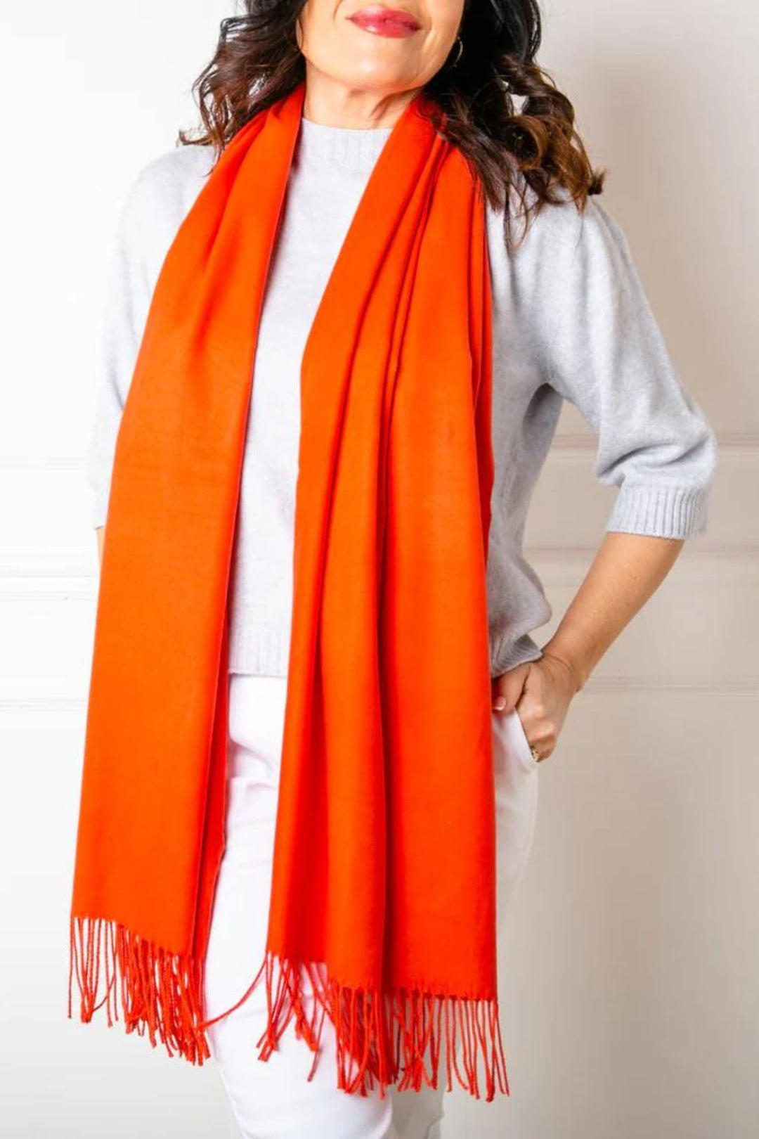 Burnt Orange Super Soft Cashmere Mix Pashmina