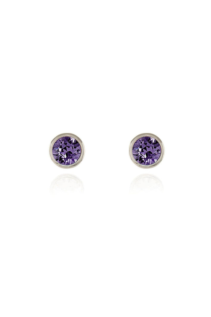 Cachet Thisbe Earrings Tanzanite Crystal Platinum Plated