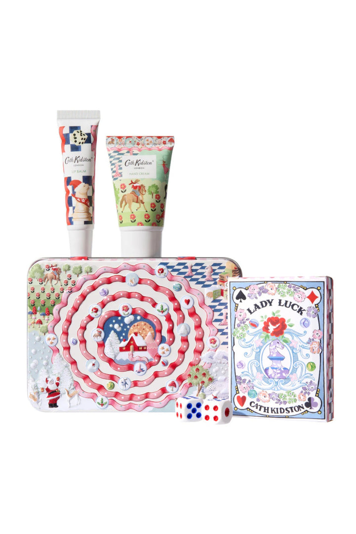 Cath Kidston The Christmas Journey Hand, Lip & Games Tin