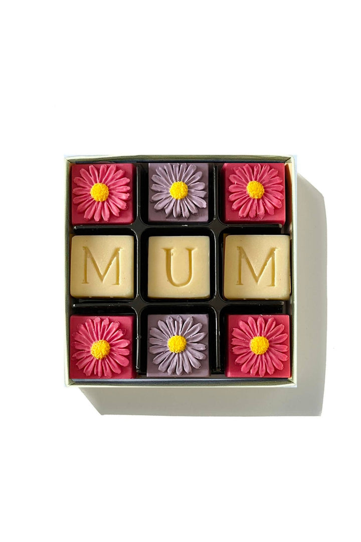 Choc On Choc White Chocolate Mum & Flowers