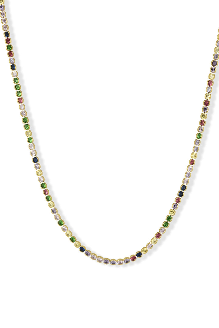 Chrissy Rainbow Tennis Necklace