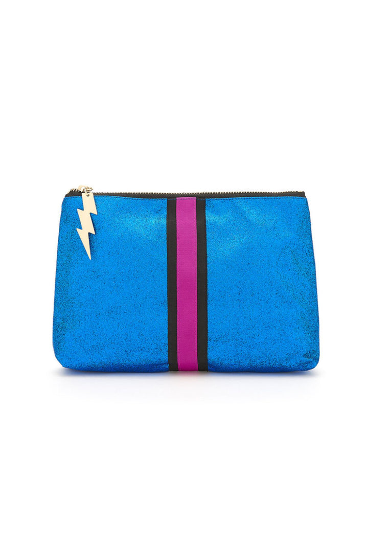 Cockatoo Bright Blue Glitter Clutch