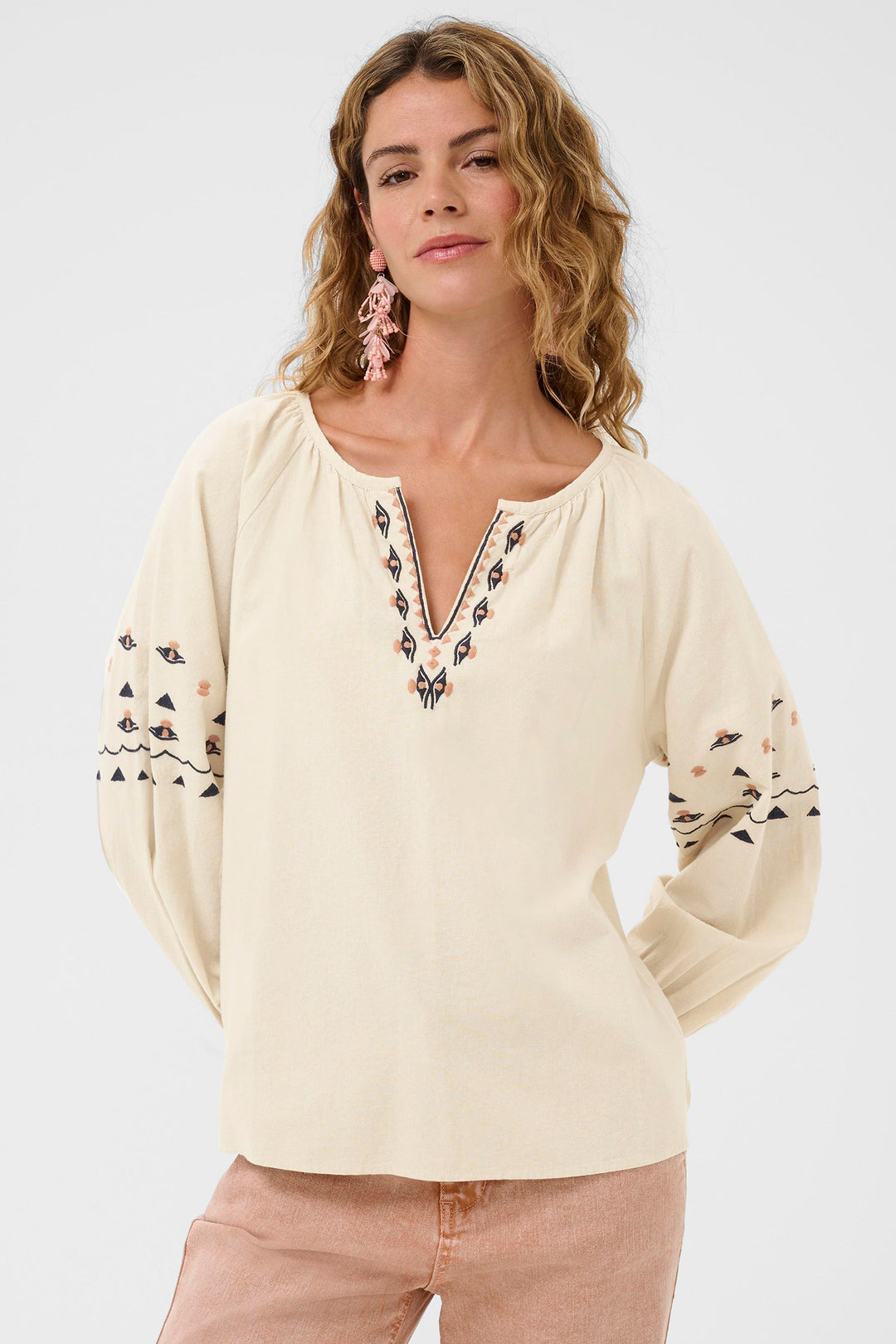 Cream Clothing CRAgate Oatmeal Blouse 10614667 130401