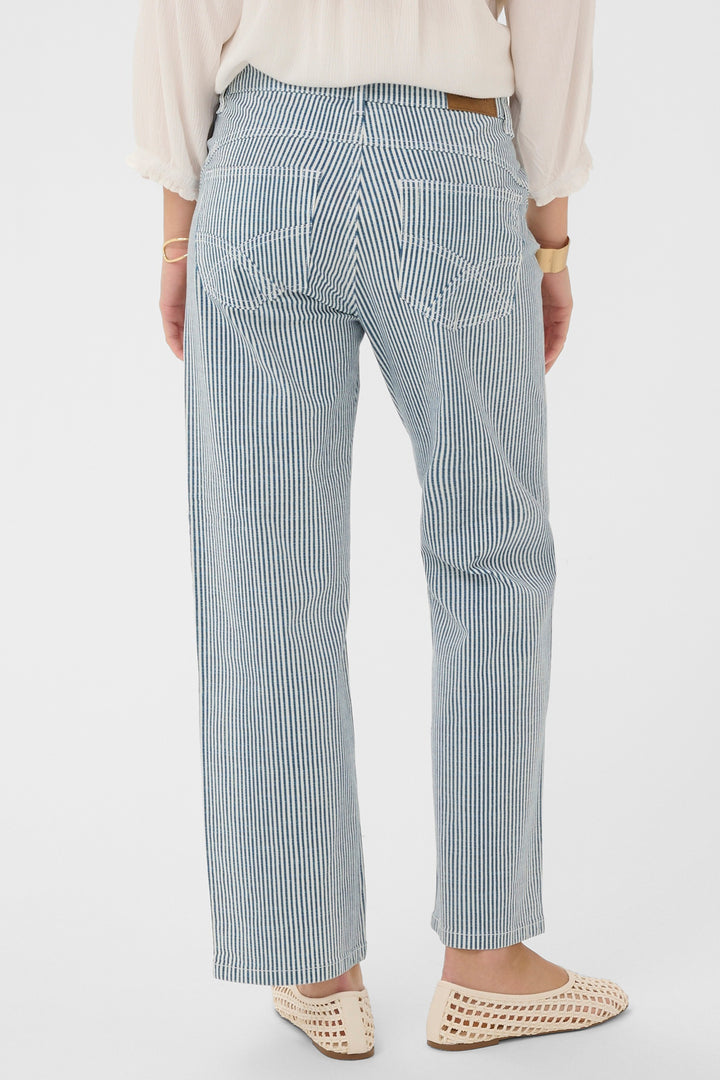 Cream Clothing CRBerta Horizon Blue Milk Audrey Fit 7/8 Twill Trousers 10614864 108999