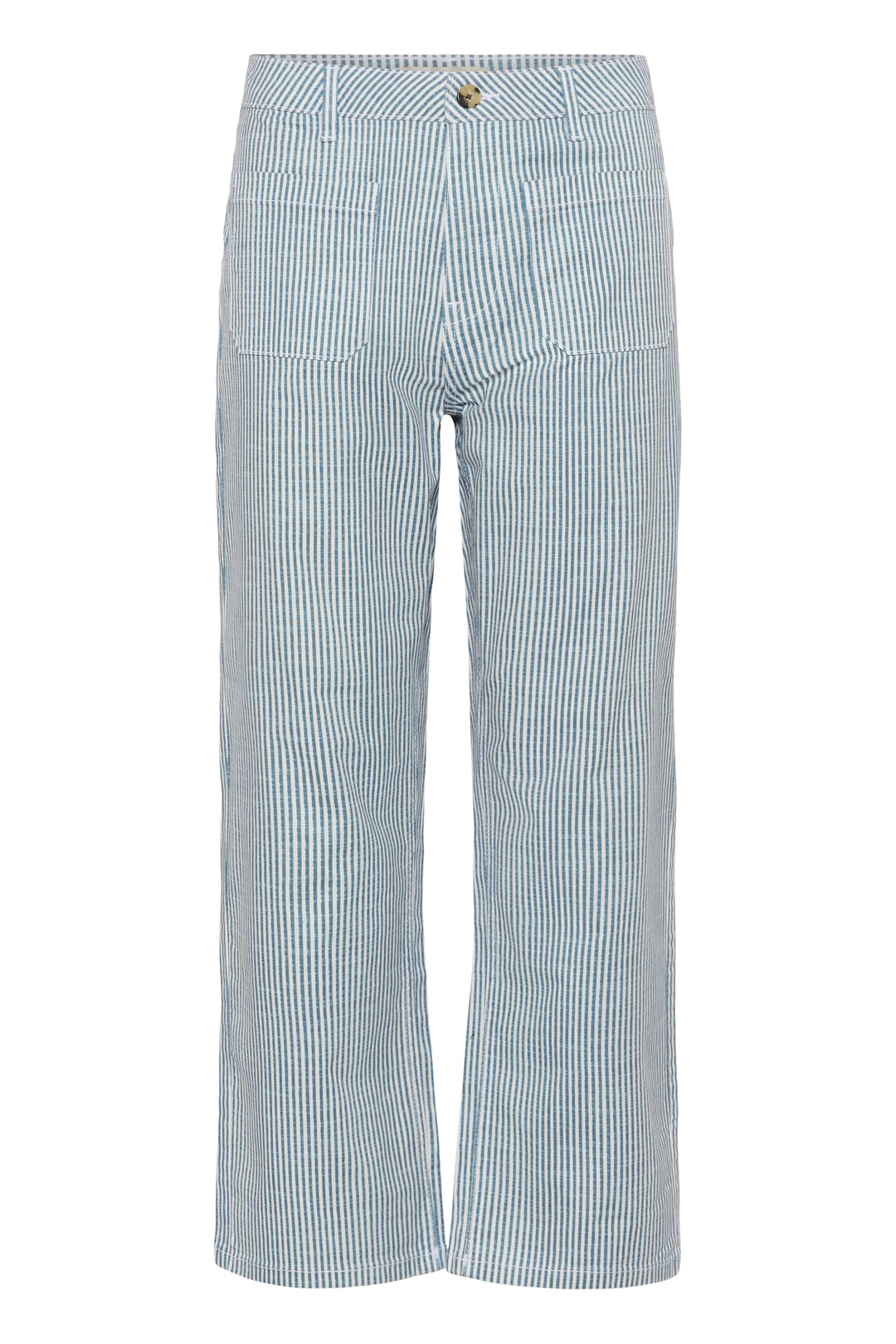 Cream Clothing CRBerta Horizon Blue Milk Audrey Fit 7/8 Twill Trousers 10614864 108999