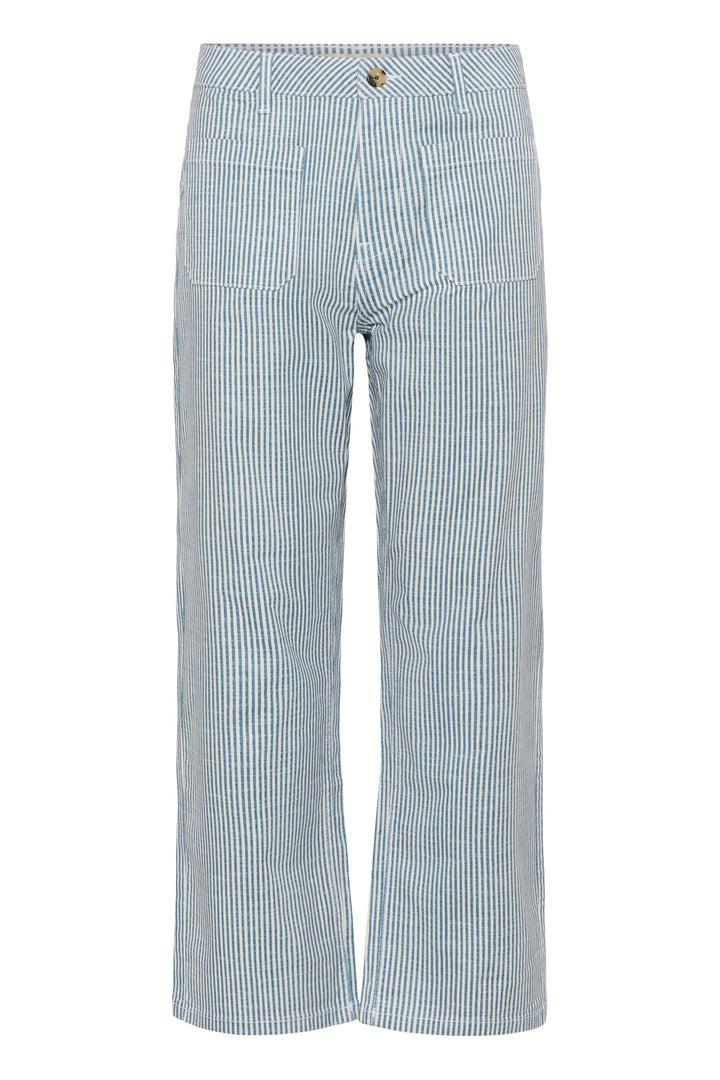 Cream Clothing CRBerta Horizon Blue Milk Audrey Fit 7/8 Twill Trousers 10614864 108999