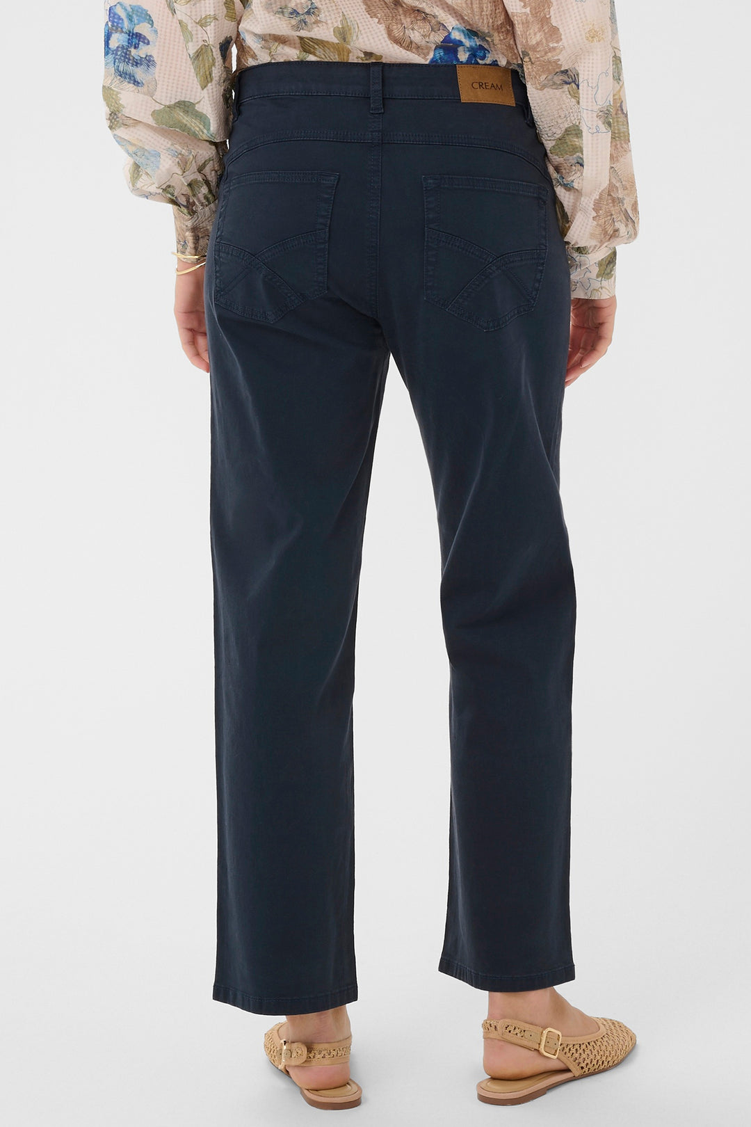 Cream Clothing CRBerta Navy Blazer Audrey Fit 7/8 Twill Trousers 10614864 193923