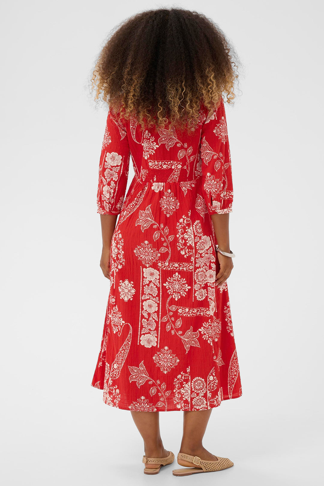 Cream Clothing CRGianna Red Ethnic Print Dress 10614906 109050