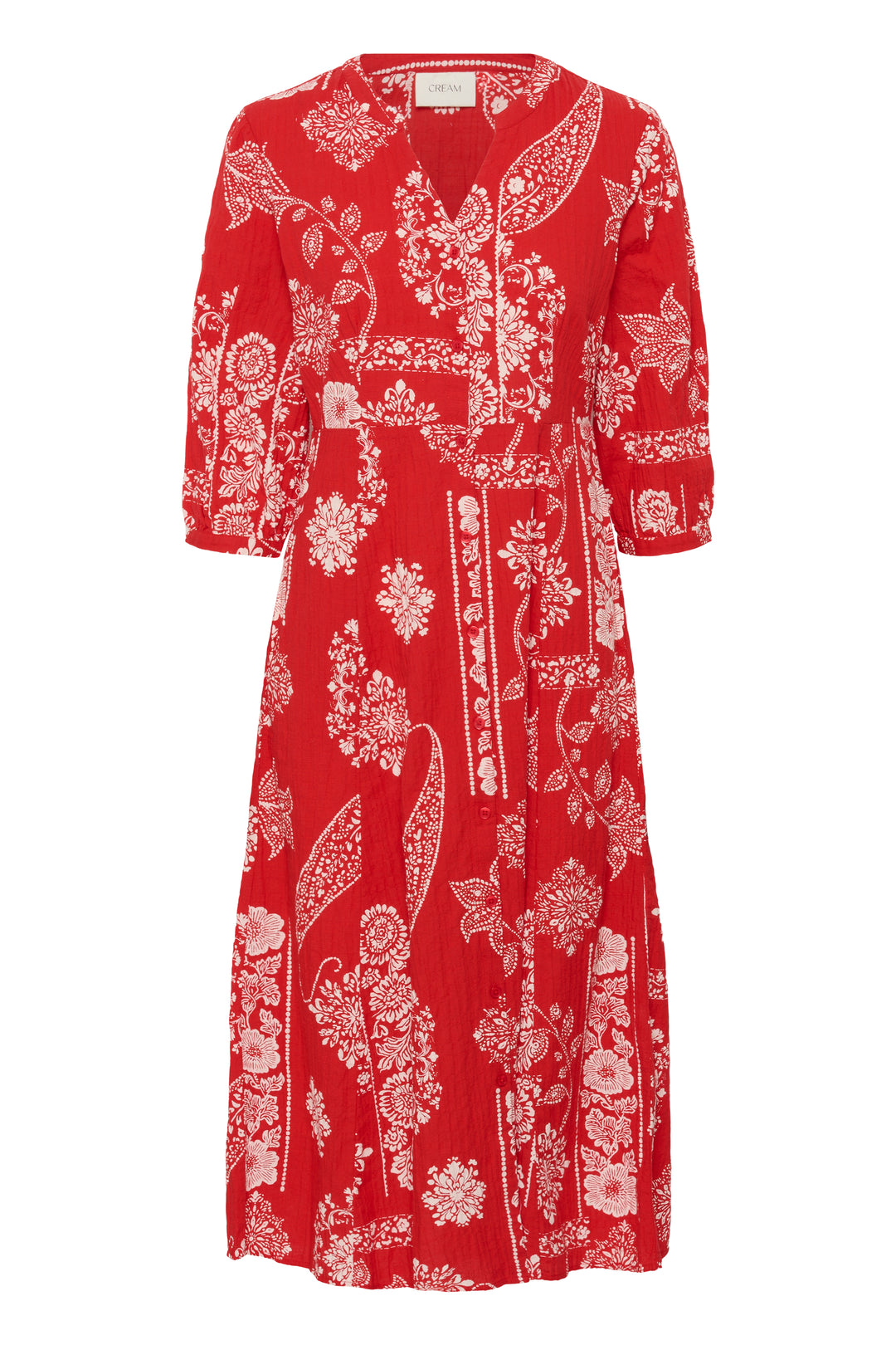 Cream Clothing CRGianna Red Ethnic Print Dress 10614906 109050