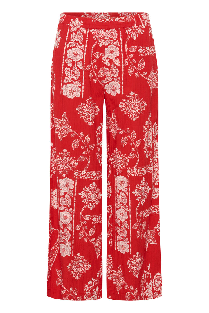 Cream Clothing CRGianna Red Ethnic Print Trousers 10614917 109050
