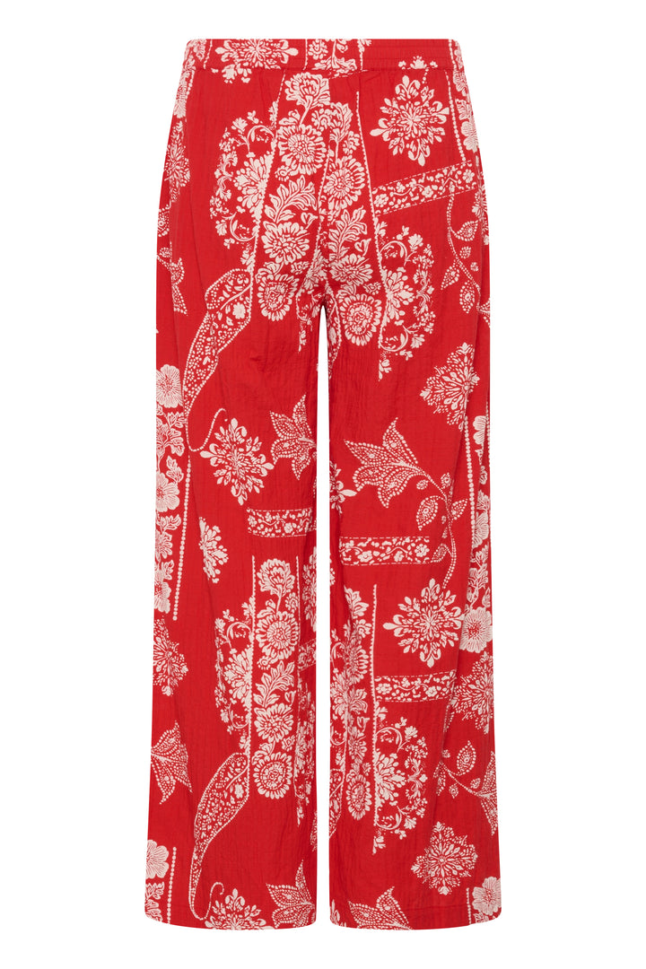 Cream Clothing CRGianna Red Ethnic Print Trousers 10614917 109050