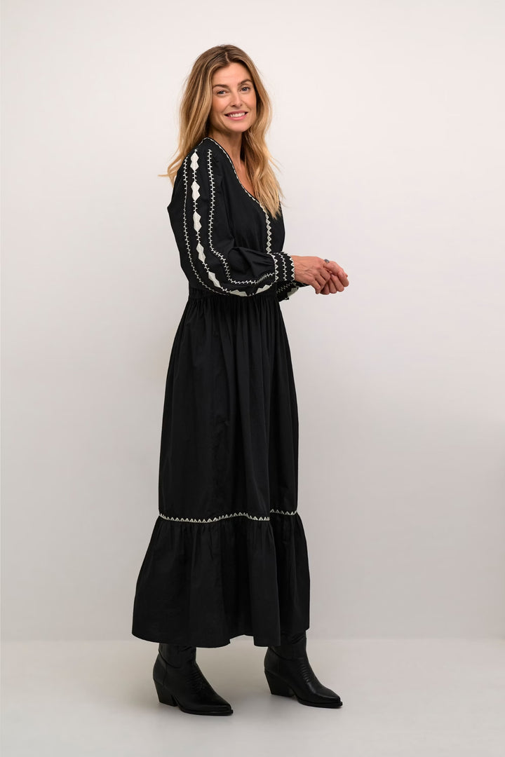 Cream Clothing CRGwen Black Embroidered Dress