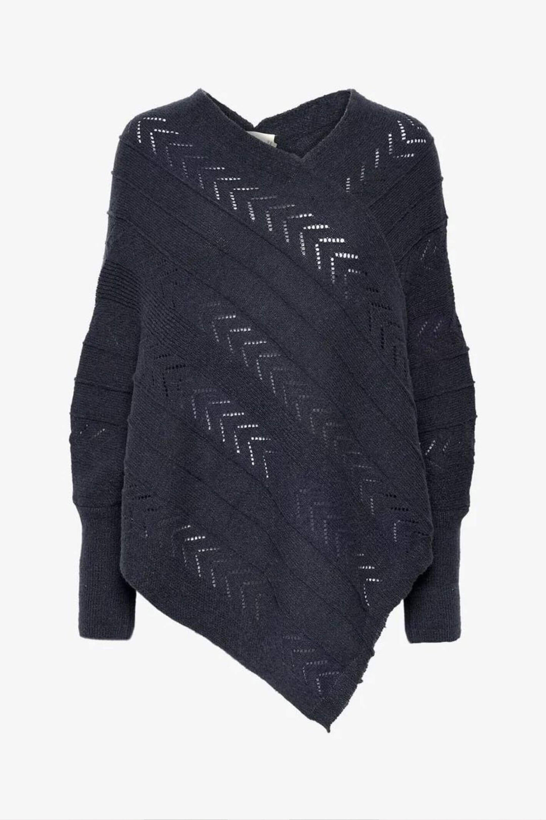 Cream Clothing CRHoliday Navy Knitted Poncho