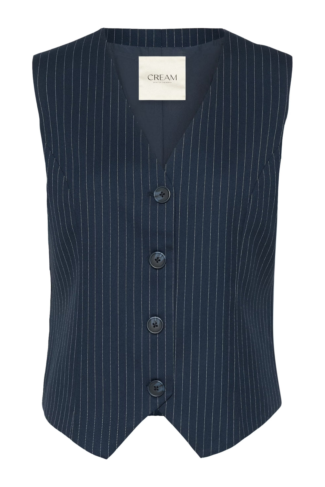 Cream Clothing CRLorelie Navy Pinstripe Waistcoat 10614553 193923