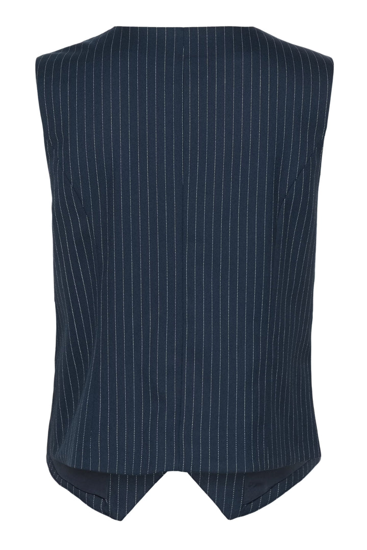 Cream Clothing CRLorelie Navy Pinstripe Waistcoat 10614553 193923