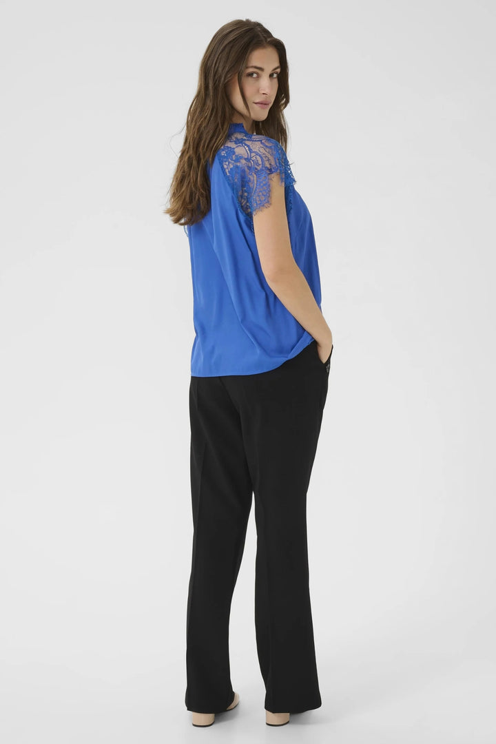 Cream Clothing CRNola Lace Blouse Galaxy Blue