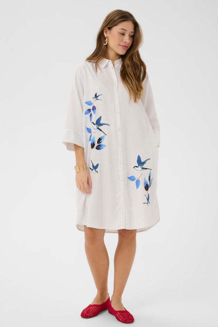 Cream Clothing CRSilje Swallow Embroidered Shirt Dress