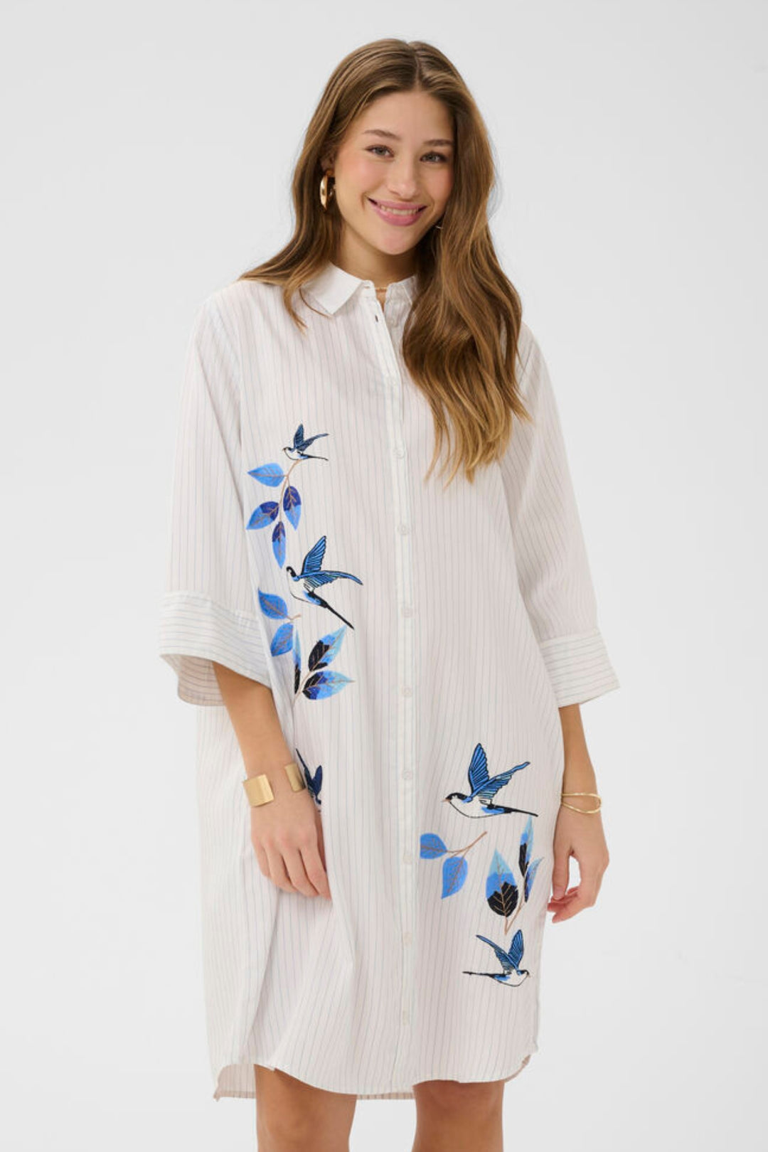 Cream Clothing CRSilje Swallow Embroidered Shirt Dress