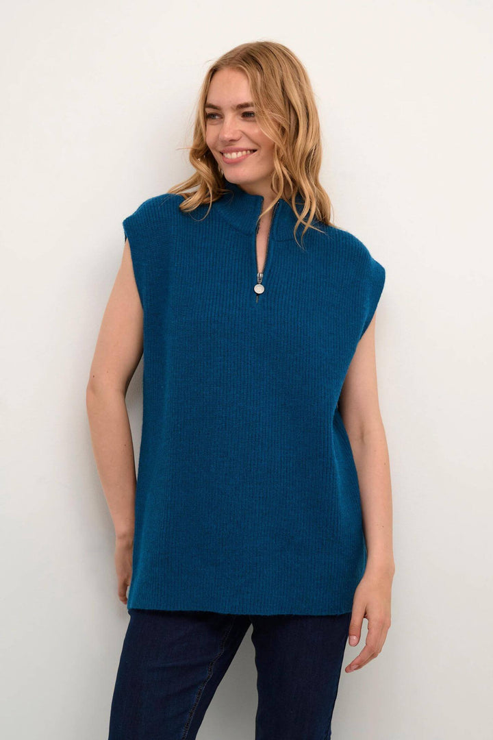 Cream Clothing CRThyla Teal Sleeveless Tank Top