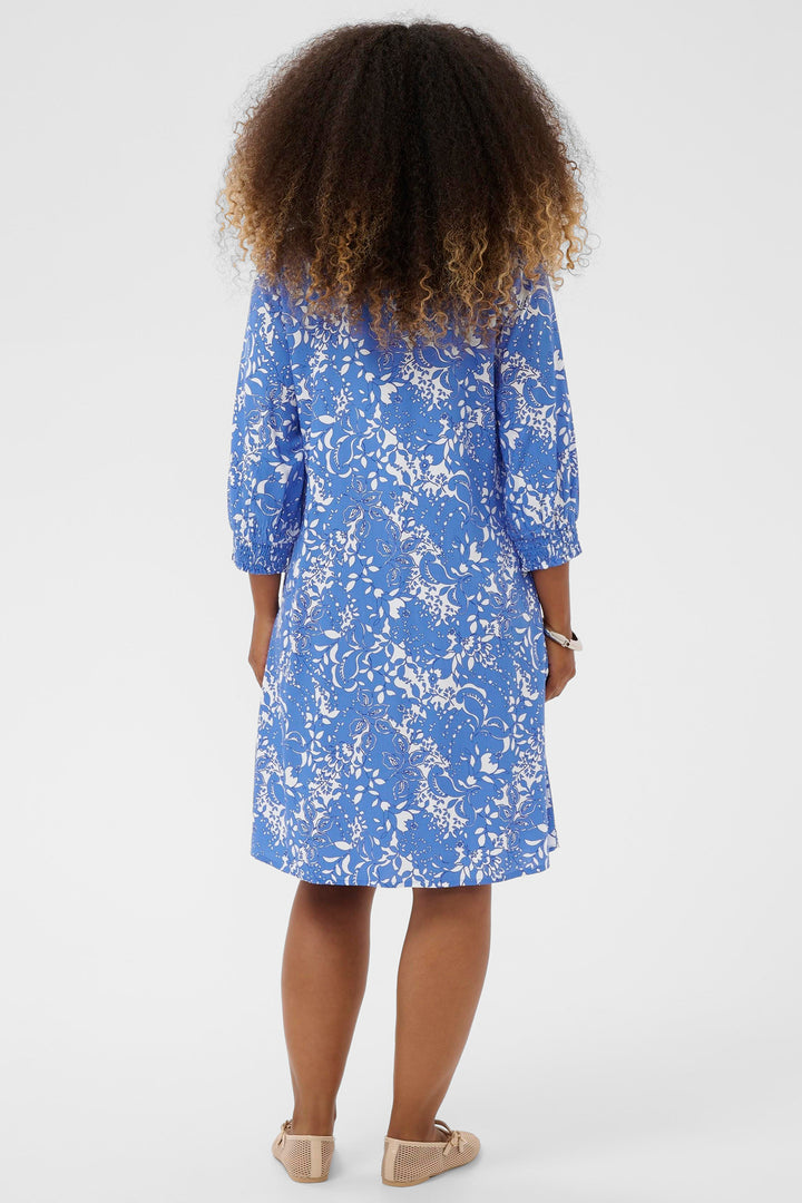 Cream Clothing CRTiah Blue Toile Short Dress 10614977 109077