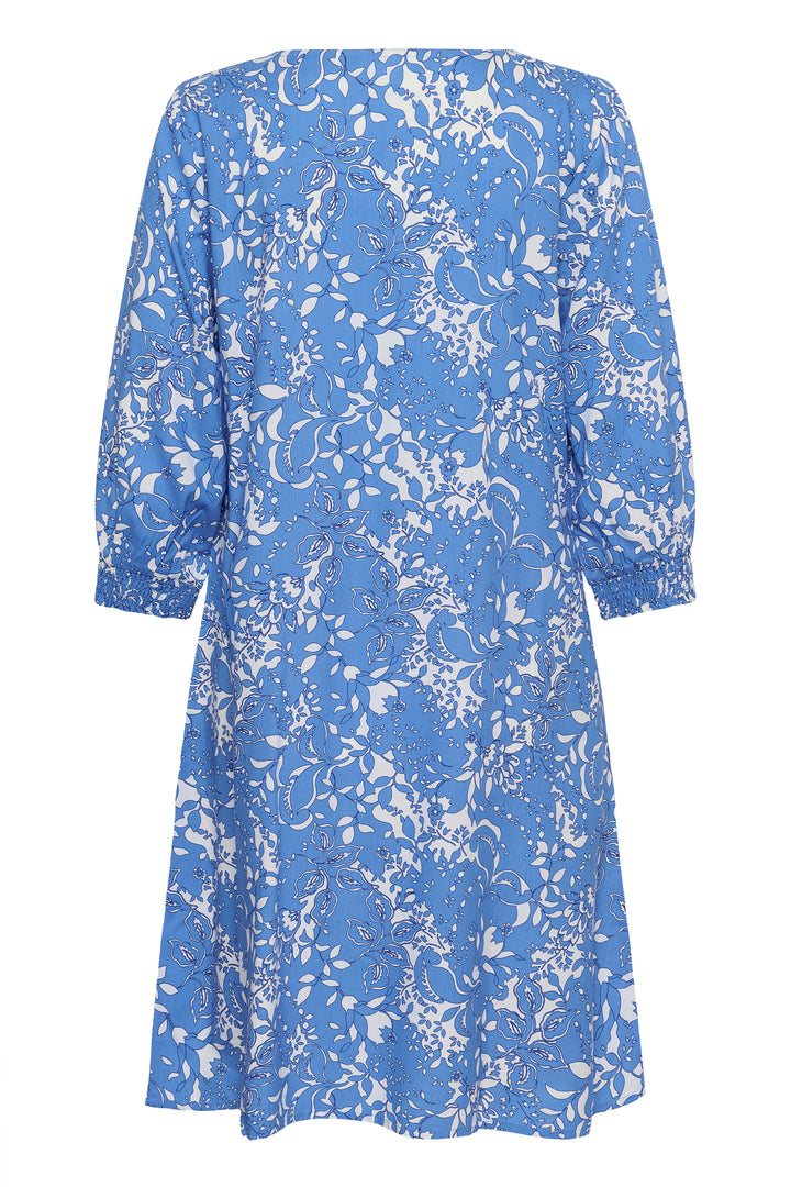 Cream Clothing CRTiah Blue Toile Short Dress 10614977 109077