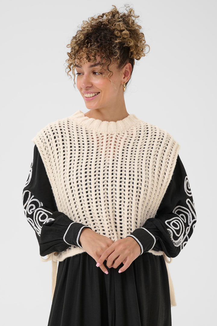 Cream Clothing Whisper White CRWullie Slipover Jumper 10614719 110701