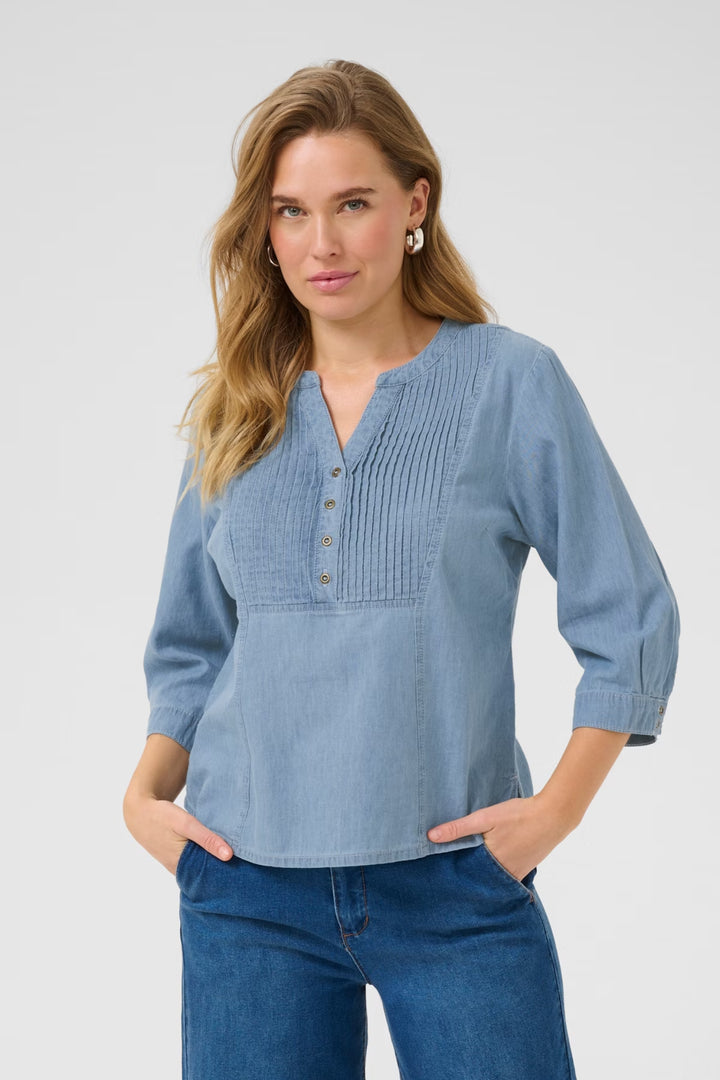 Cream Texas Blue Denim CRBolette Top