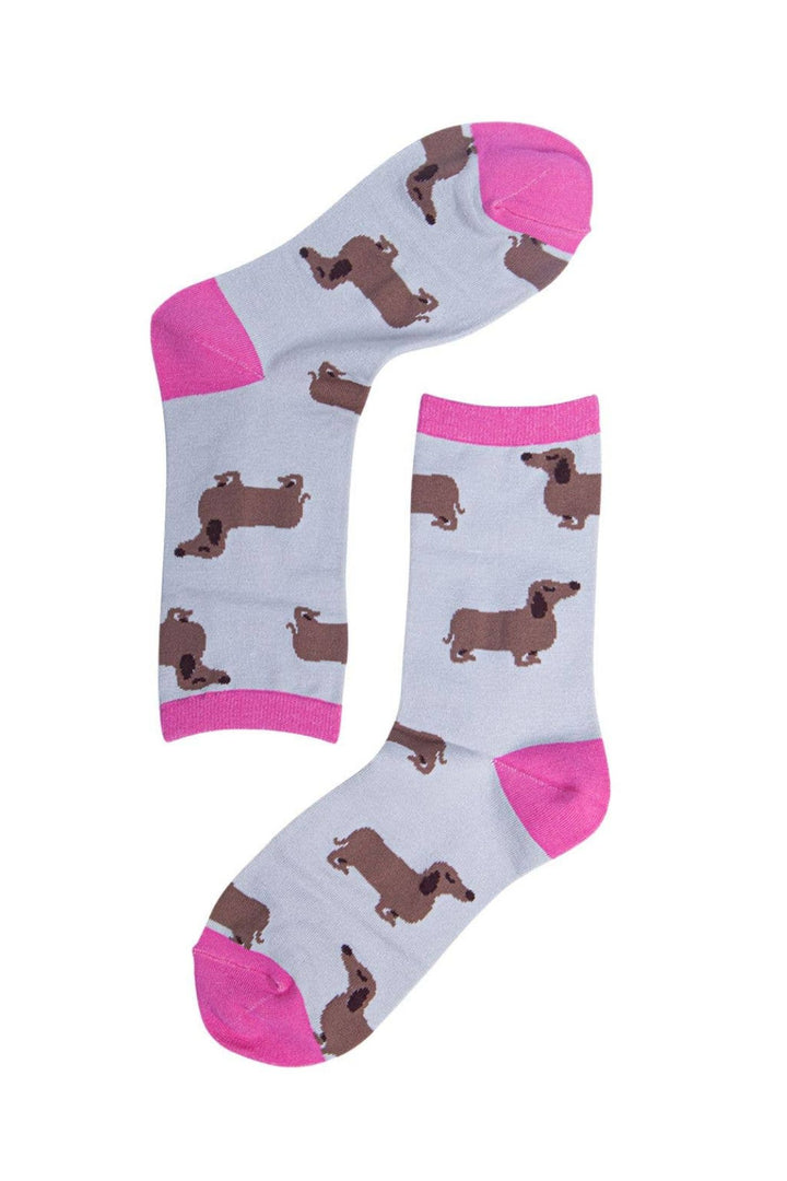 Dachshund Sausage Dog Bamboo Ankle Socks