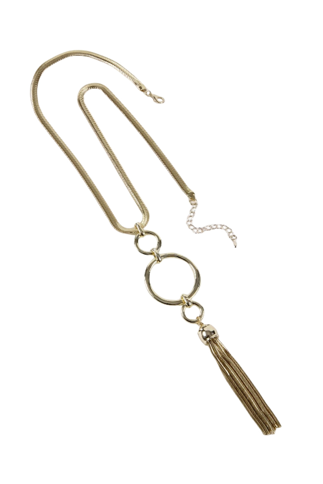 Dante NL48769 Tassel Drop Silver Necklace