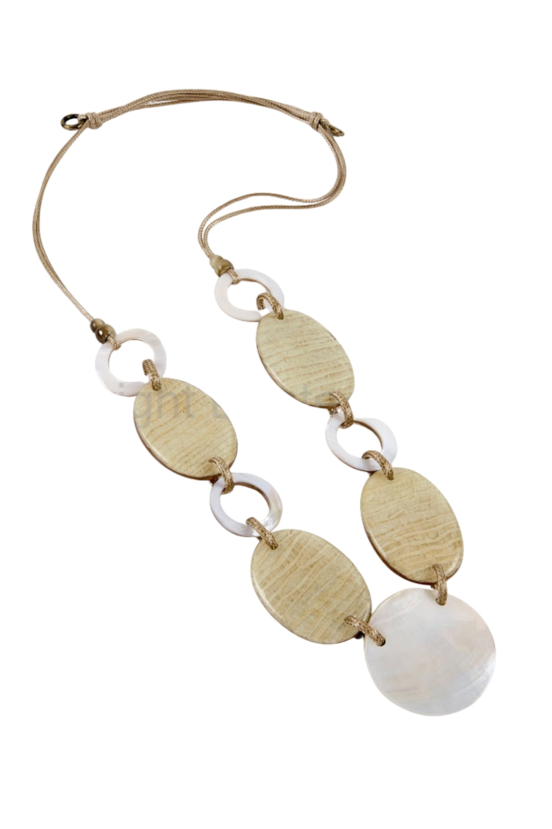 Dante NL5491 Champagne Resin Disc Necklace