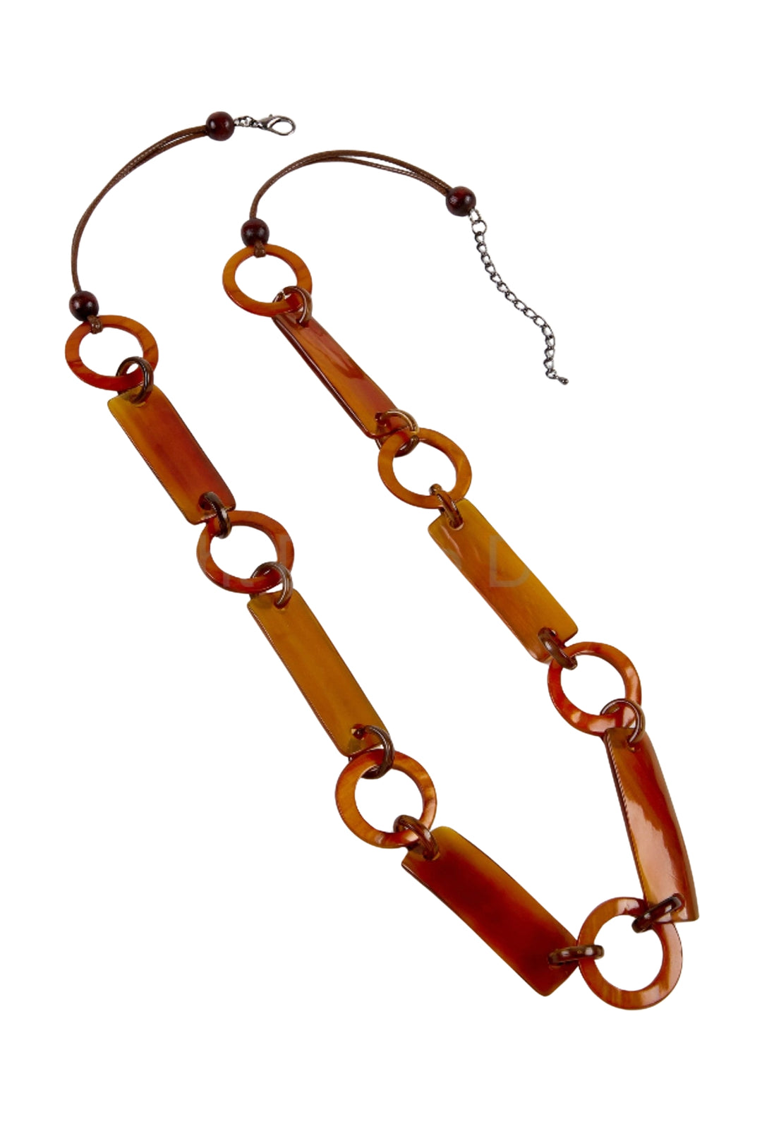 Dante NL5513 Brown Resin Link Necklace
