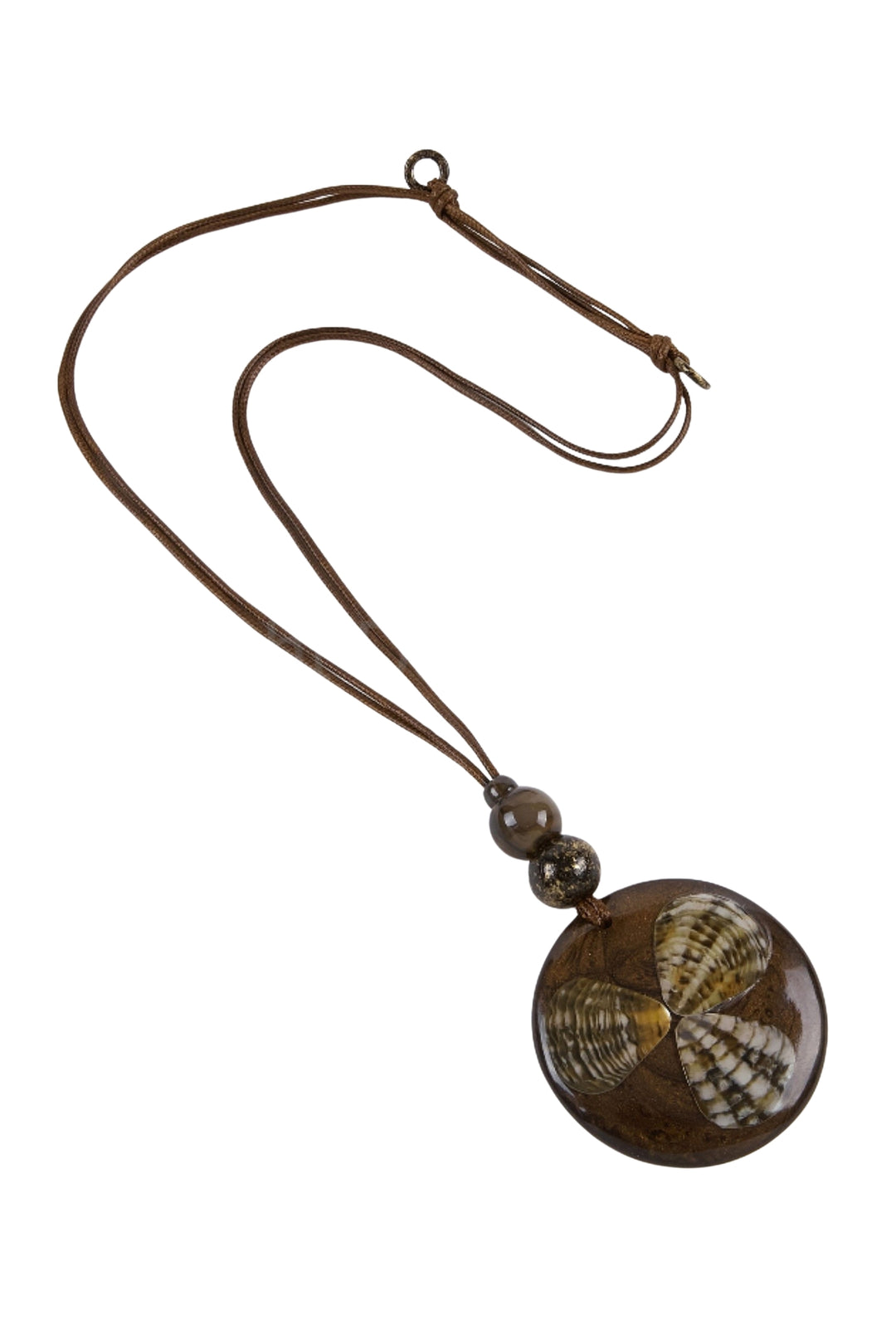 Dante NL5529 Brown Shell Pendant Necklace