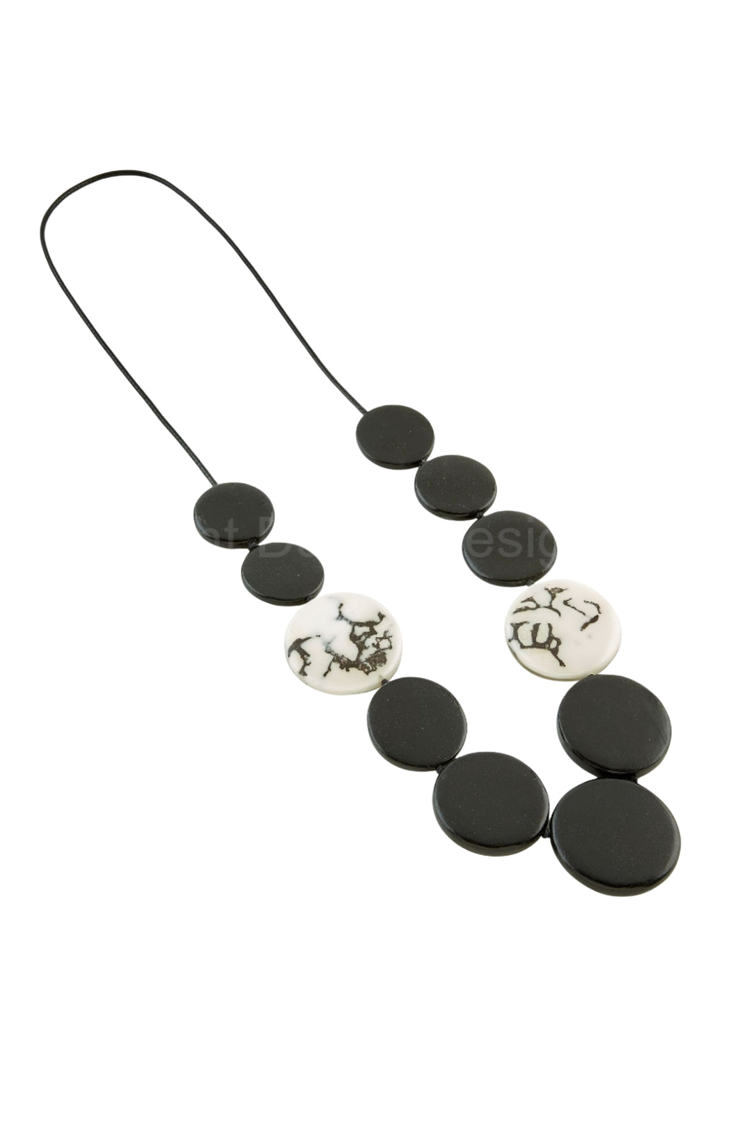 Dante NL6257 Monochrome Disc Necklace