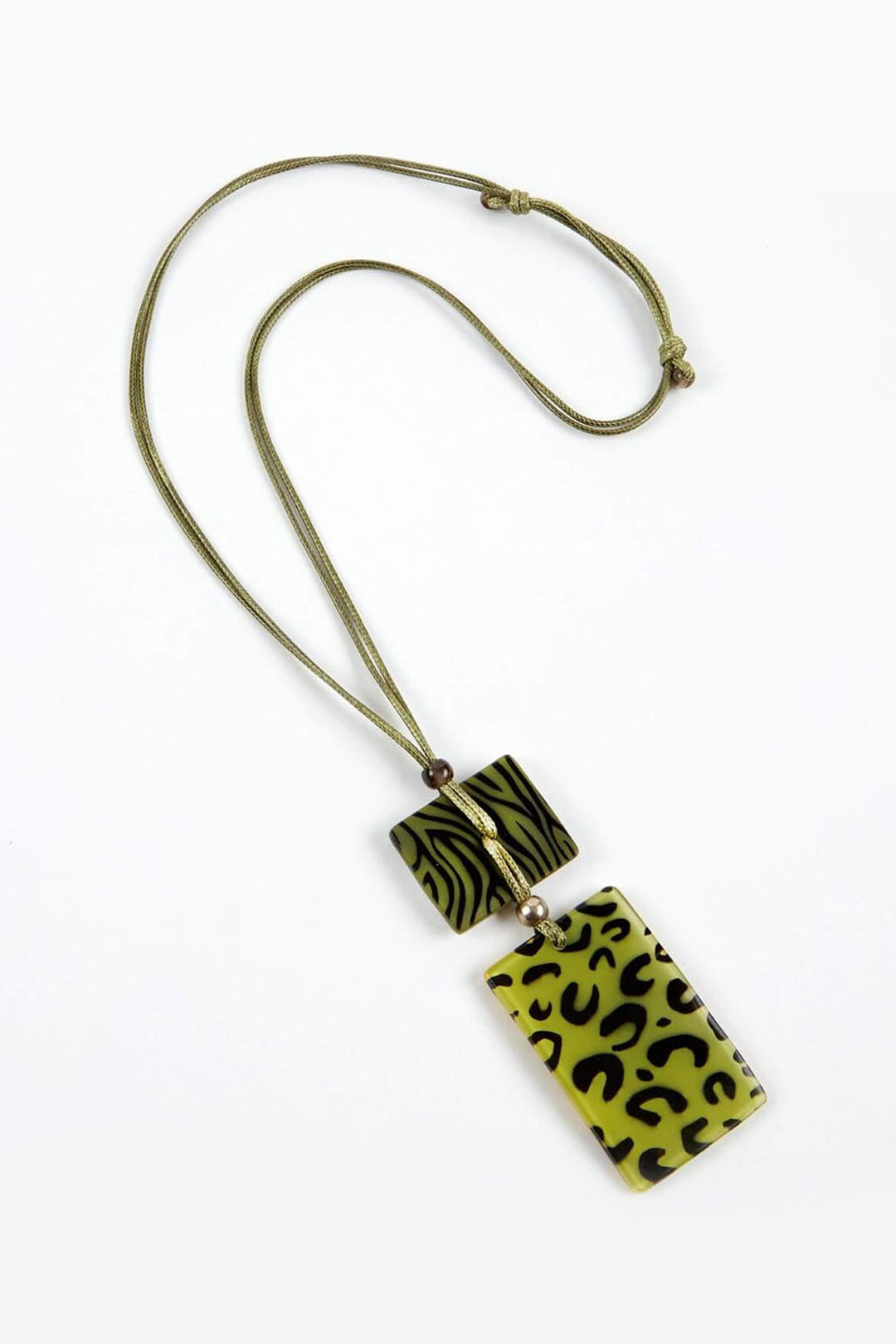 Dante NL70723 Green Animal Print Necklace