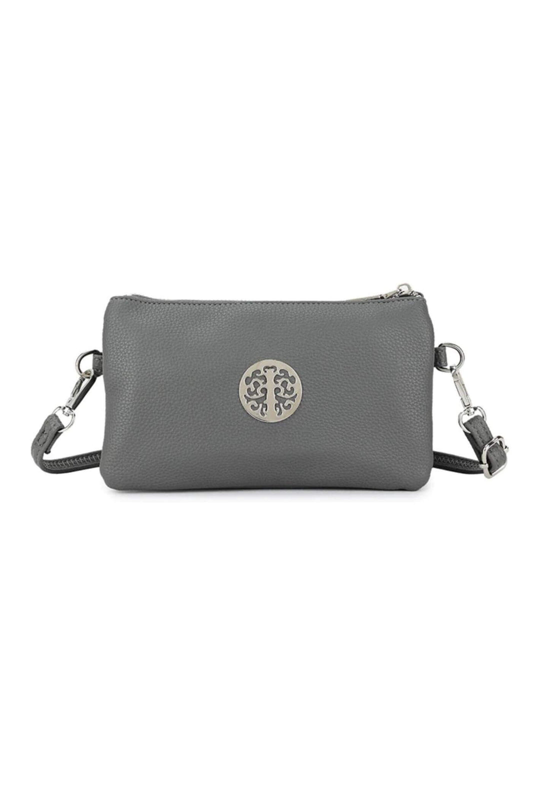 Dark Grey Tree Of Life Clutch Bag