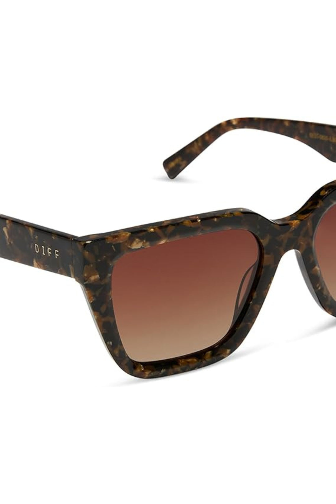 Diff Amara Gold Fleck Tortoise Shell Scratch Resistant Sunglasses